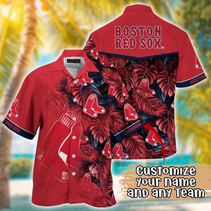 Customized Mlb Boston Red Sox Hawaiian Shirt Radiant Rhythms For Fans 2