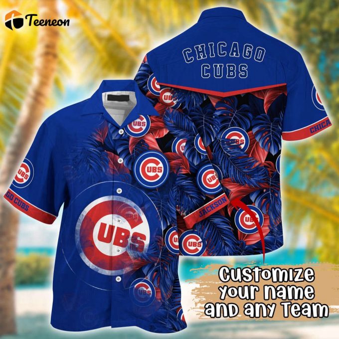 Customized Mlb Chicago Cubs Hawaiian Shirt Radiant Rhythms For Fans 1