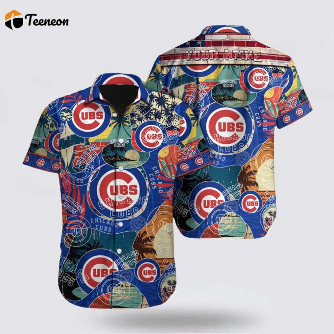 Customized Mlb Chicago Cubs Hawaiian Shirt Set Your Spirit Free With The Breezy For Fan Mlb 1