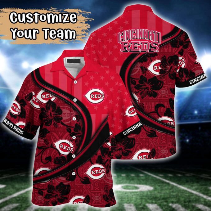 Customized Mlb Cincinnati Reds Hawaiian Shirt Harmony Hues For Fans 2