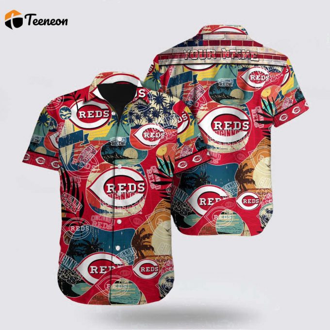 Customized Mlb Cincinnati Reds Hawaiian Shirt Immerse Yourself For Fan Mlb 1