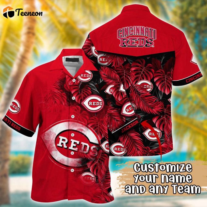 Customized Mlb Cincinnati Reds Hawaiian Shirt Radiant Rhythms For Fans 1