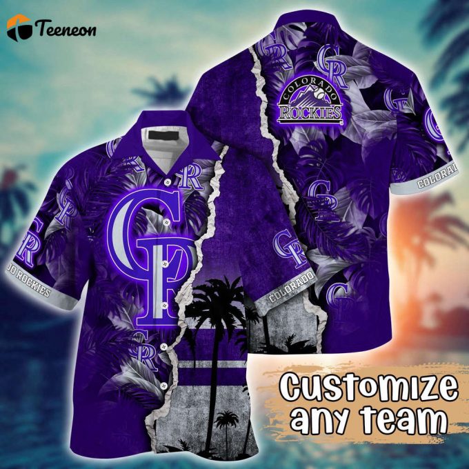 Customized Mlb Colorado Rockies Hawaiian Shirt Champion Chic Couture For Fans 1