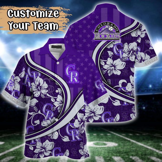 Customized Mlb Colorado Rockies Hawaiian Shirt Harmony Hues For Fans 2