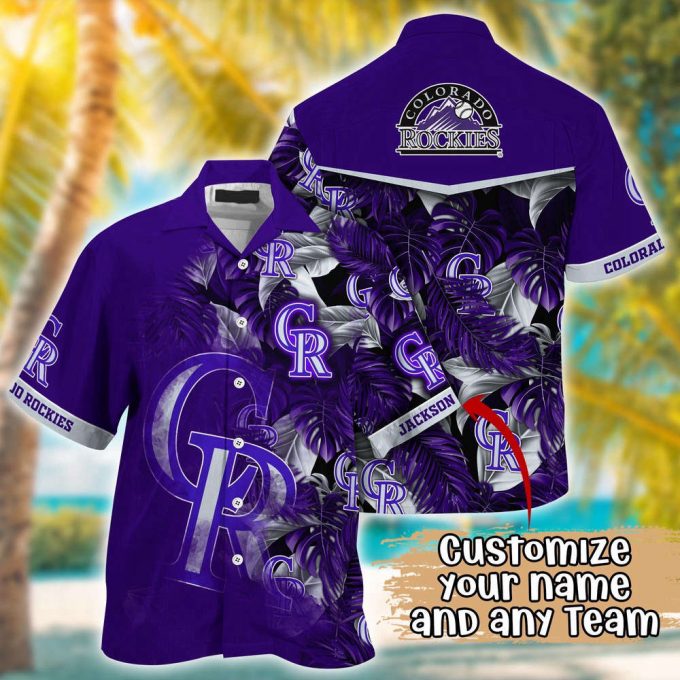 Customized Mlb Colorado Rockies Hawaiian Shirt Radiant Rhythms For Fans 2