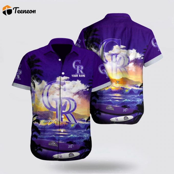 Customized Mlb Colorado Rockies Hawaiian Shirt Set Your Spirit Free For Fan Mlb 1