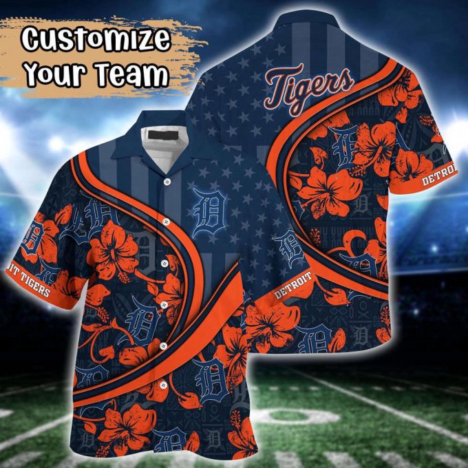 Customized Mlb Detroit Tigers Hawaiian Shirt Harmony Hues For Fans 2