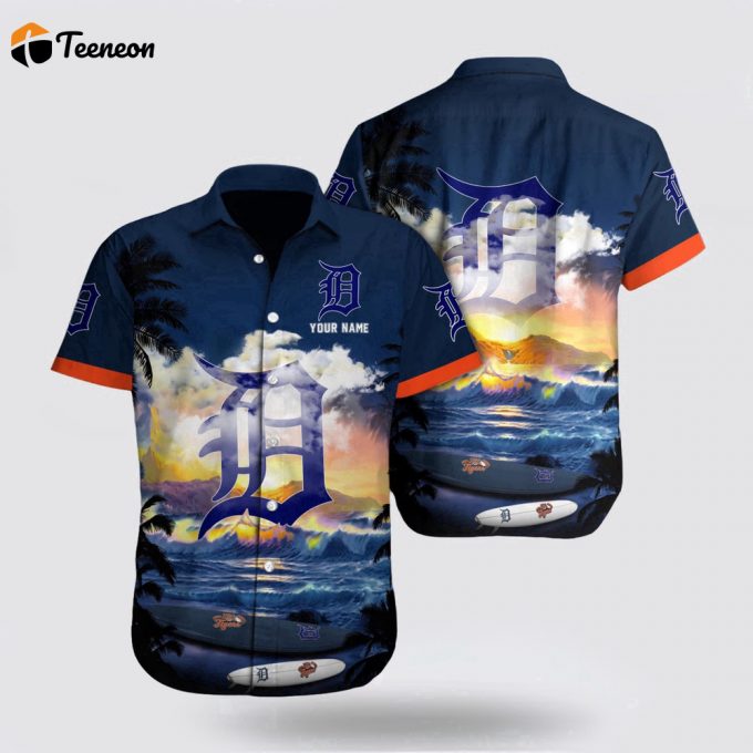 Customized Mlb Detroit Tigers Hawaiian Shirt Perfect Fusion Baseball For Fan Mlb 1