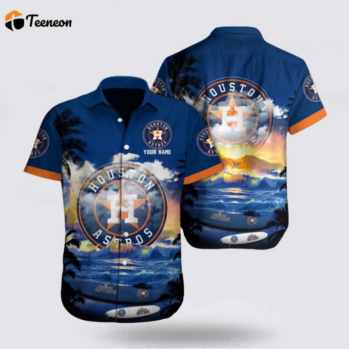 Customized Mlb Houston Astros Hawaiian Shirt Explore Ocean Vibes For Fan Mlb 1