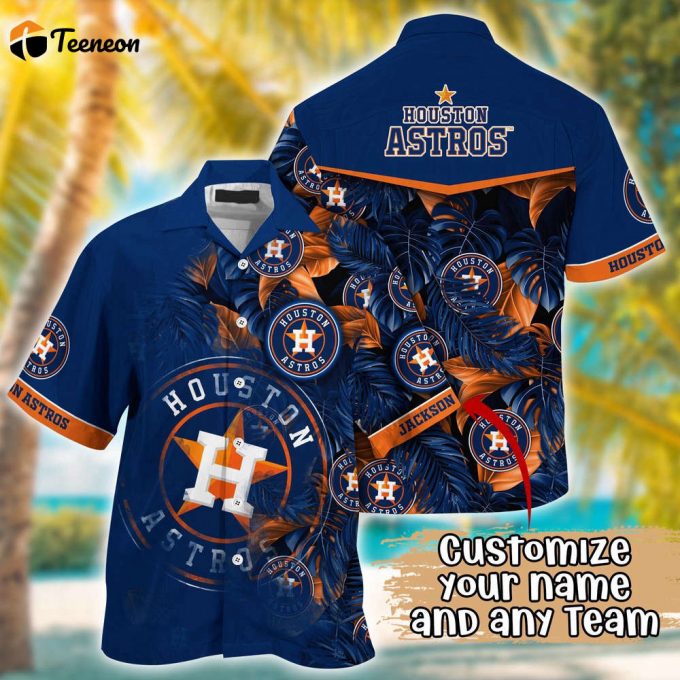 Customized Mlb Houston Astros Hawaiian Shirt Radiant Rhythms For Fans 1