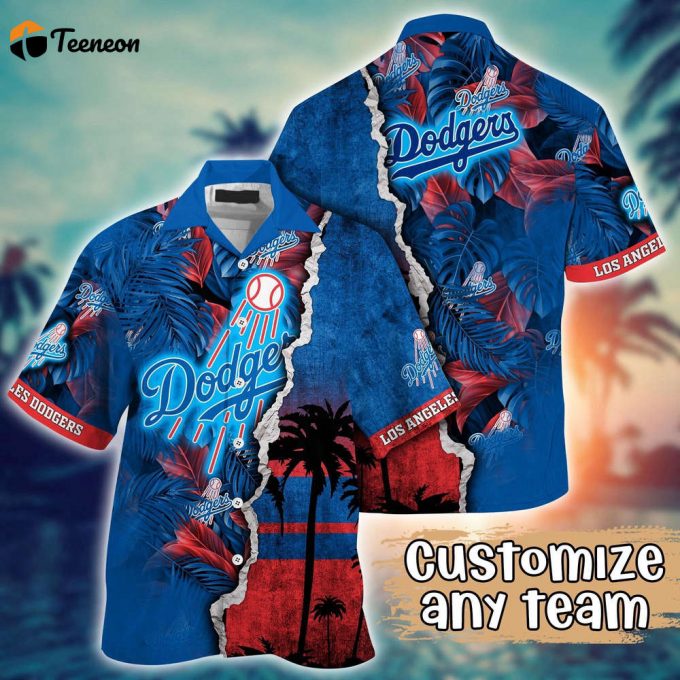 Customized Mlb Los Angeles Dodgers Hawaiian Shirt Champion Chic Couture For Fans 1