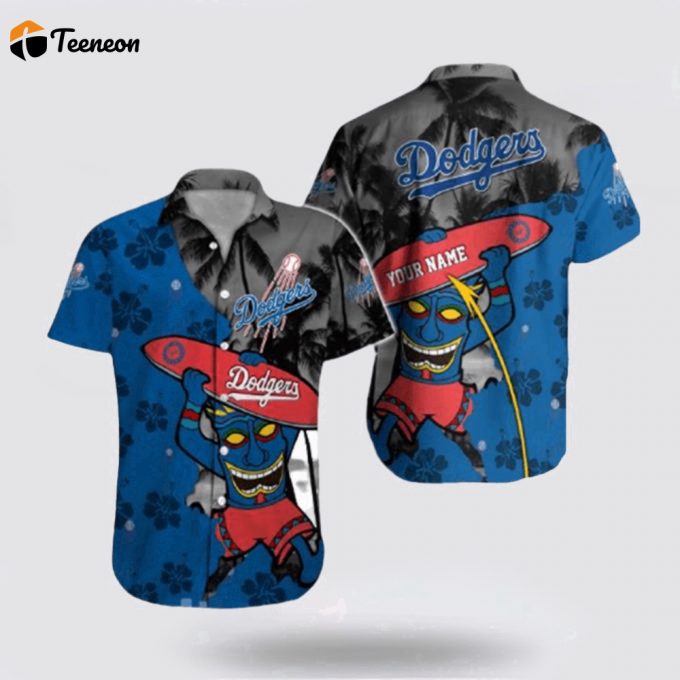 Customized Mlb Los Angeles Dodgers Hawaiian Shirt Embrace The Energetic Summer For Fan Mlb 1