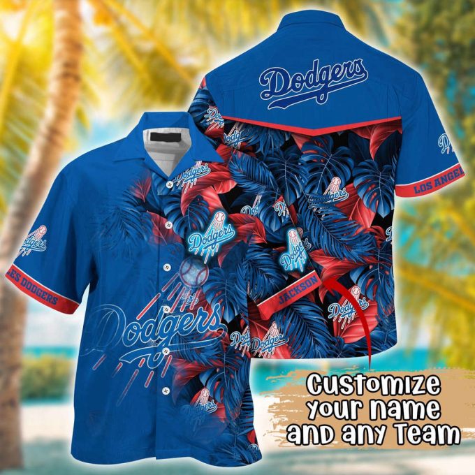 Customized Mlb Los Angeles Dodgers Hawaiian Shirt Radiant Rhythms For Fans 2