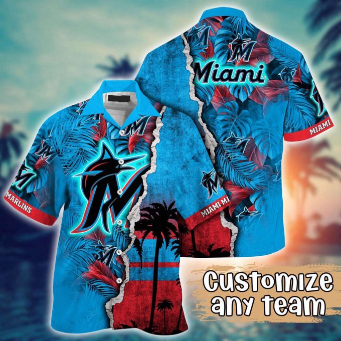 Customized Mlb Miami Marlins Hawaiian Shirt Champion Chic Couture For Fans 2