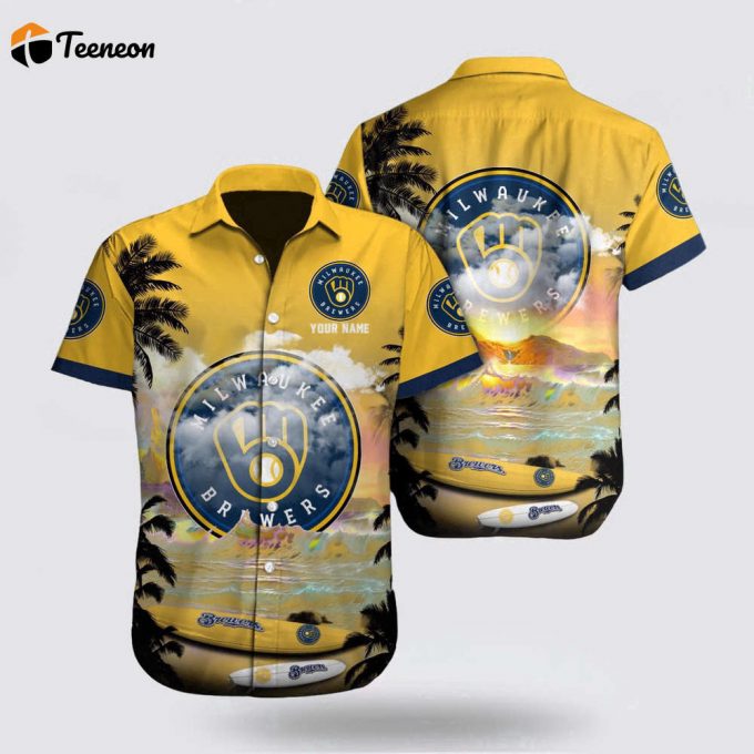 Customized Mlb Milwaukee Brewers Hawaiian Shirt Explore Ocean For Fan Mlb 1