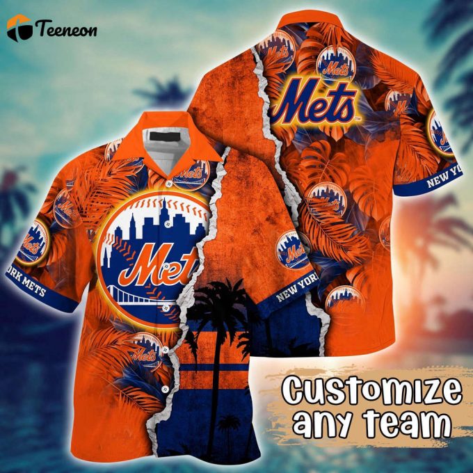 Customized Mlb New York Mets Hawaiian Shirt Champion Chic Couture For Fans 1