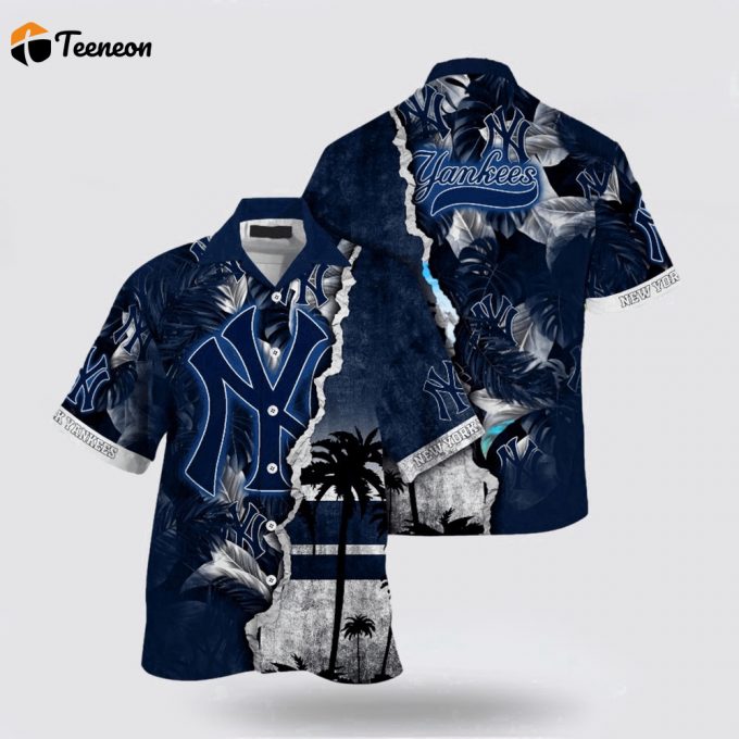 Customized Mlb New York Yankees Hawaiian Shirt Sunglasses For Fan Mlb 1