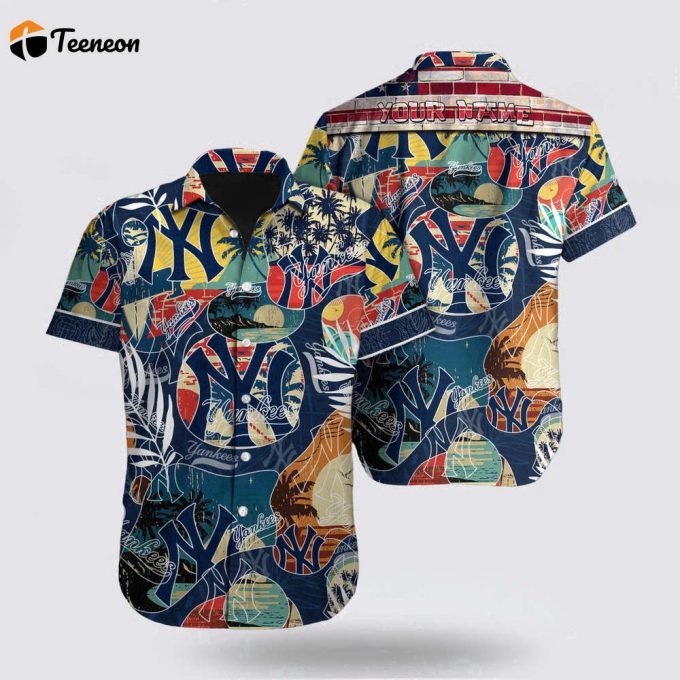 Customized Mlb Newyork Yankees Hawaiian Shirt Let Your Imagination Soar For Fan Mlb 1