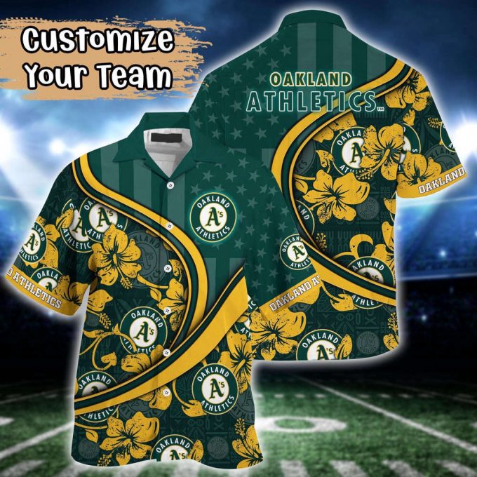 Customized Mlb Oakland Athletics Hawaiian Shirt Harmony Hues For Fans 2