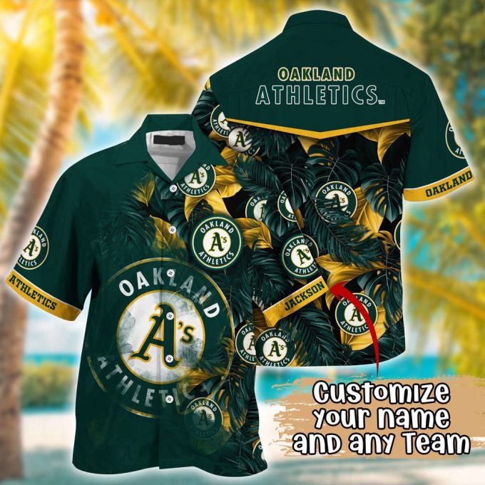 Customized Mlb Oakland Athletics Hawaiian Shirt Radiant Rhythms For Fans 2