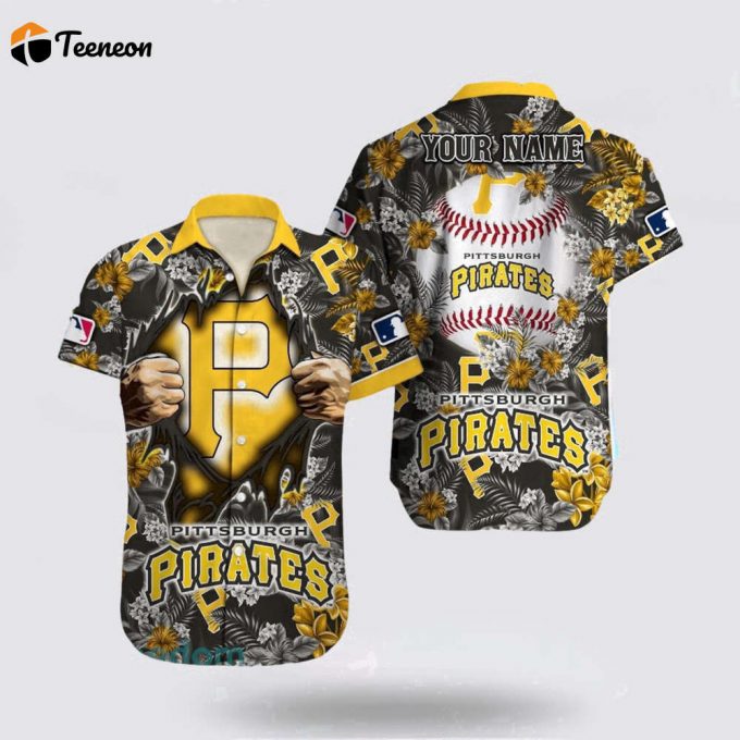 Customized Mlb Pittsburgh Pirates Hawaiian Shirt All Over Printed Beach Lover For Fan Mlb 1