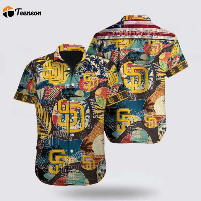 Customized Mlb San Diego Padres Hawaiian Shirt Dive Into Tropical Style For Fan Mlb 1