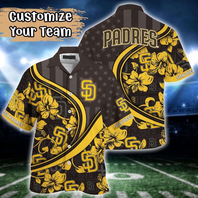 Customized Mlb San Diego Padres Hawaiian Shirt Harmony Hues For Fans 2