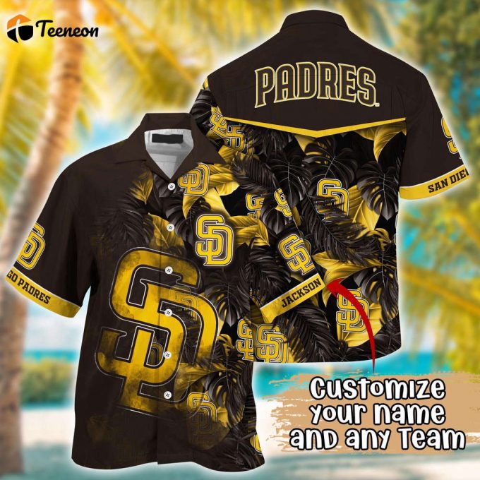 Customized Mlb San Diego Padres Hawaiian Shirt Radiant Rhythms For Fans 1