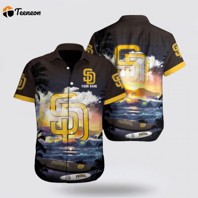 Customized Mlb San Diego Padres Hawaiian Shirt Set Your Spirit Free For Fan Mlb 1