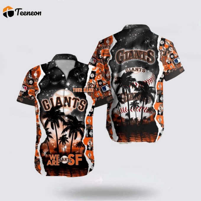 Customized Mlb San Francisco Giants Hawaiian Shirt Logo Coconut Pattern For Fan Mlb 1