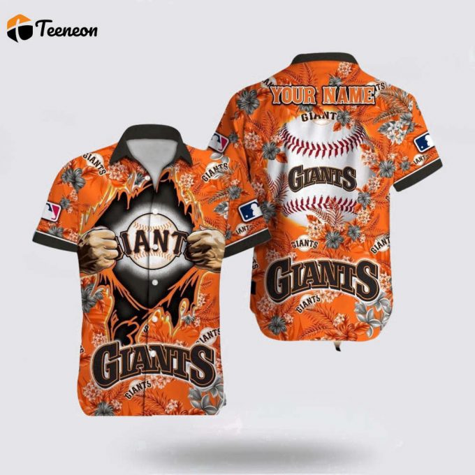 Customized Mlb San Francisco Giants Hawaiian Shirt Name Aloha 3D For Fan Mlb 1