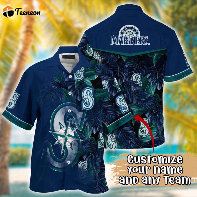 Customized Mlb Seattle Mariners Hawaiian Shirt Radiant Rhythms For Fans 1