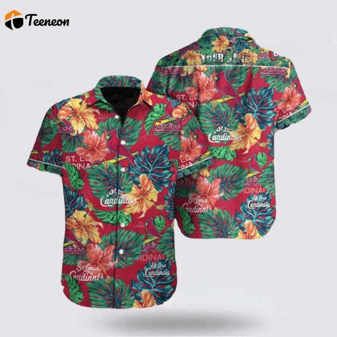 Customized Mlb St Louis Cardinals Hawaiian Shirt Floral Tropical For Fan Mlb 1