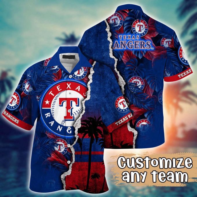 Customized Mlb Texas Rangers Hawaiian Shirt Champion Chic Couture For Fans 2