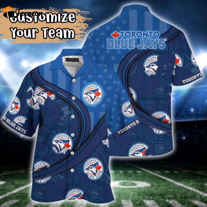 Customized Mlb Toronto Blue Jays Hawaiian Shirt Harmony Hues For Fans 1