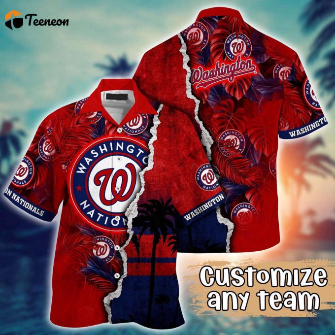 Customized Mlb Washington Nationals Hawaiian Shirt Champion Chic Couture For Fans 1