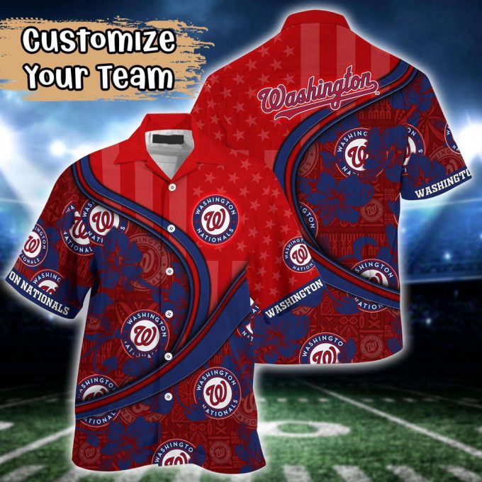 Customized Mlb Washington Nationals Hawaiian Shirt Harmony Hues For Fans 2