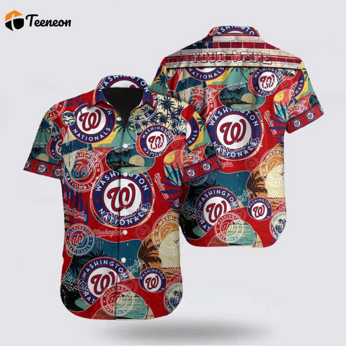 Customized Mlb Washington Nationals Hawaiian Shirt Let Your Imagination Soar For Fan Mlb 1