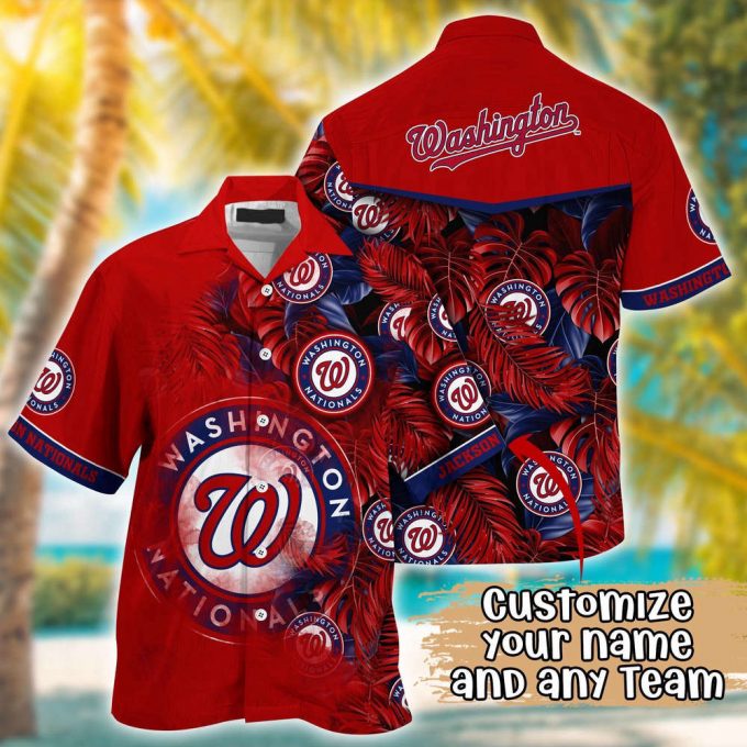 Customized Mlb Washington Nationals Hawaiian Shirt Radiant Rhythms For Fans 2