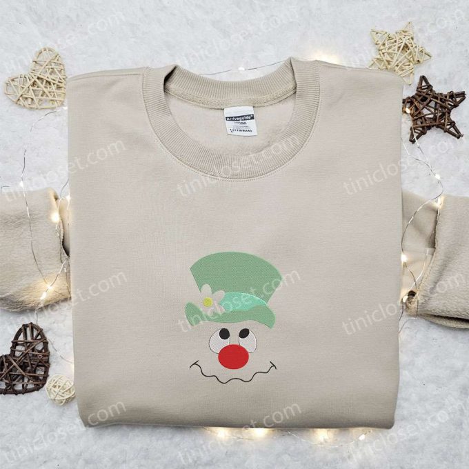 Cute Face Snowman Embroidered Hoodie &Amp; Christmas T-Shirt - B Gift For Men Women Gift Ideas For A F Gift For Men Women Season 3