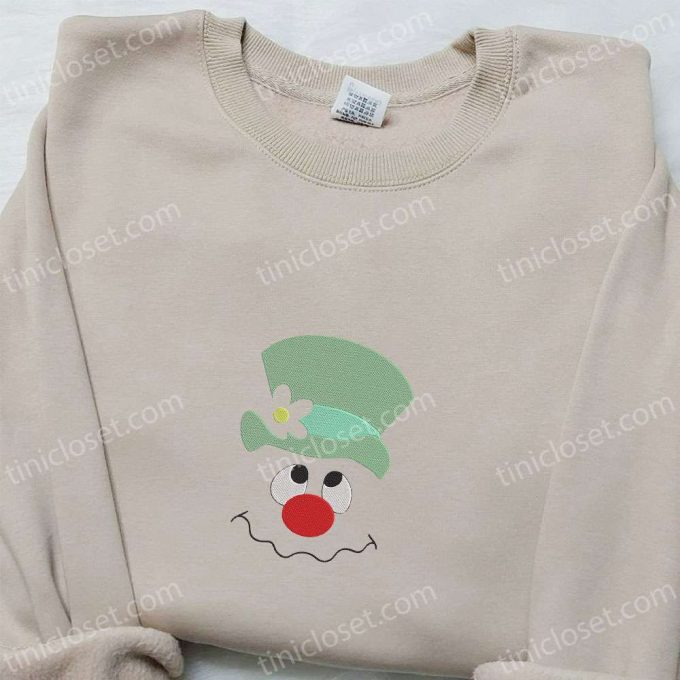 Cute Face Snowman Embroidered Hoodie &Amp; Christmas T-Shirt - B Gift For Men Women Gift Ideas For A F Gift For Men Women Season 4