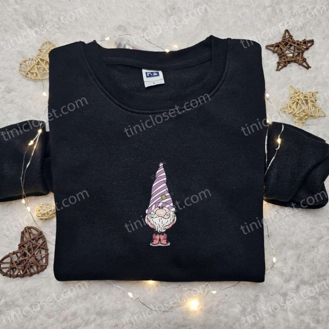 Cute Gnome Purple Embroidered Shirt F Gift For Men Women Christmas T-Shirt B Gift For Men Women Gift Ideas For Kids 3