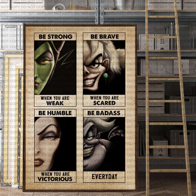 Disney Villains Be Strong Poster For Home Decor Gift Disney Villains Poster For Home Decor Gift 2