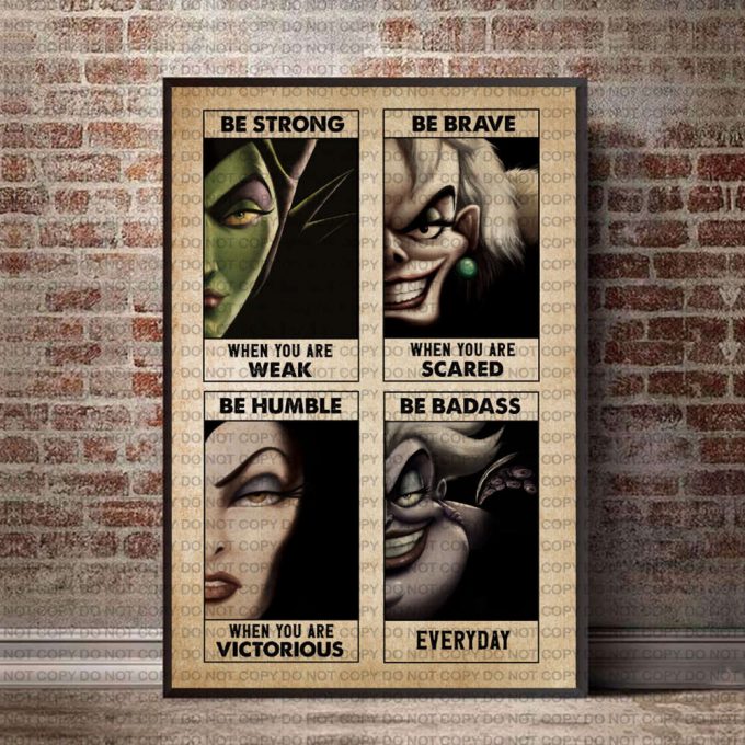 Disney Villains Be Strong Poster For Home Decor Gift Disney Villains Poster For Home Decor Gift 3