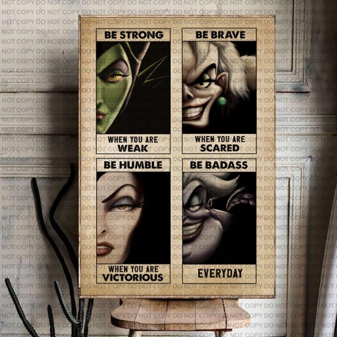 Disney Villains Be Strong Poster For Home Decor Gift Disney Villains Poster For Home Decor Gift 4