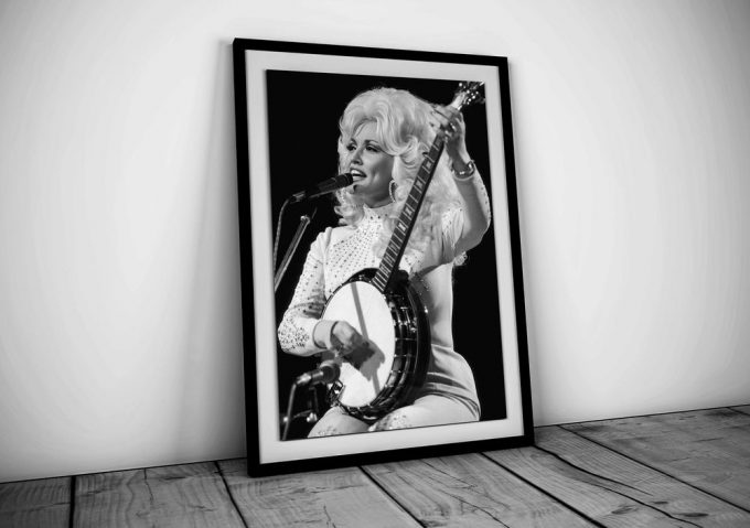 Dolly Parton Playing Banjo Poster For Home Decor Gift 3