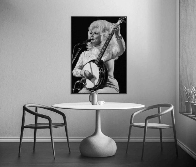 Dolly Parton Playing Banjo Poster For Home Decor Gift 4