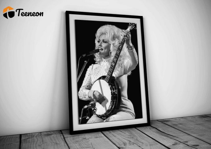 Dolly Parton Playing Banjo Poster For Home Decor Gift 1