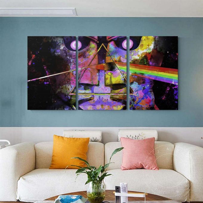 Dsotm X The Division Bell Psychedelic Art Pink Floyd Poster For Home Decor Gift For Home Decor Gift Pink Floyd Canvas 2