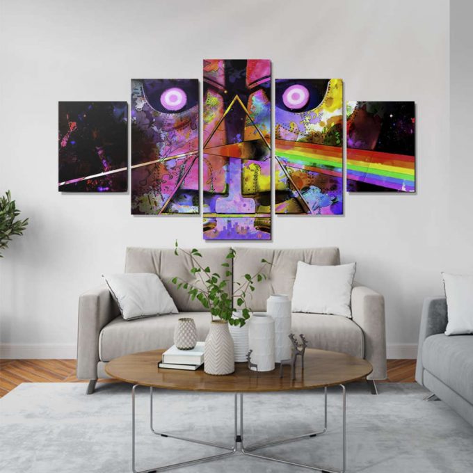 Dsotm X The Division Bell Psychedelic Art Pink Floyd Poster For Home Decor Gift For Home Decor Gift Pink Floyd Canvas 4